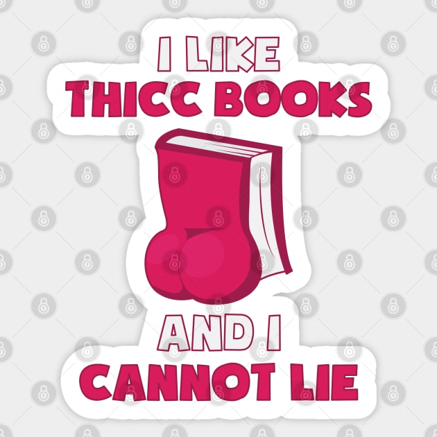 Thick Books Funny Slogan Sticker by Commykaze